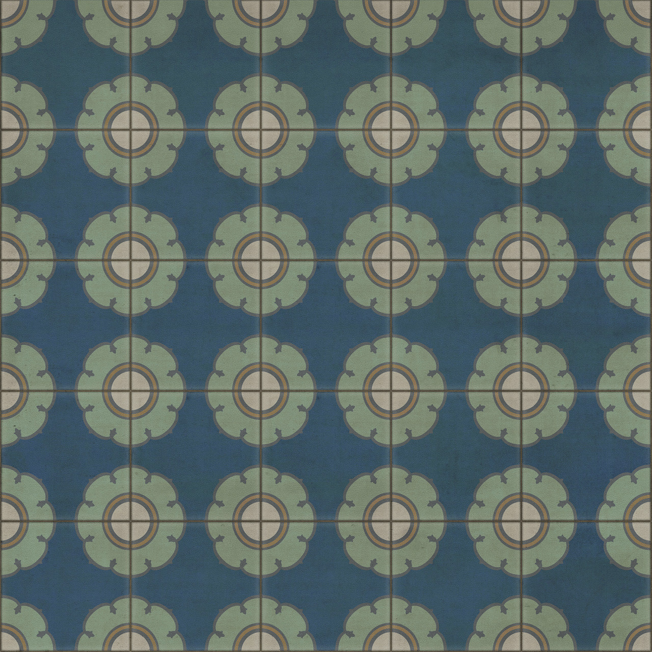 Pattern 78 Doris Day - vinyl floor cloth sizes 60x60, 72x72