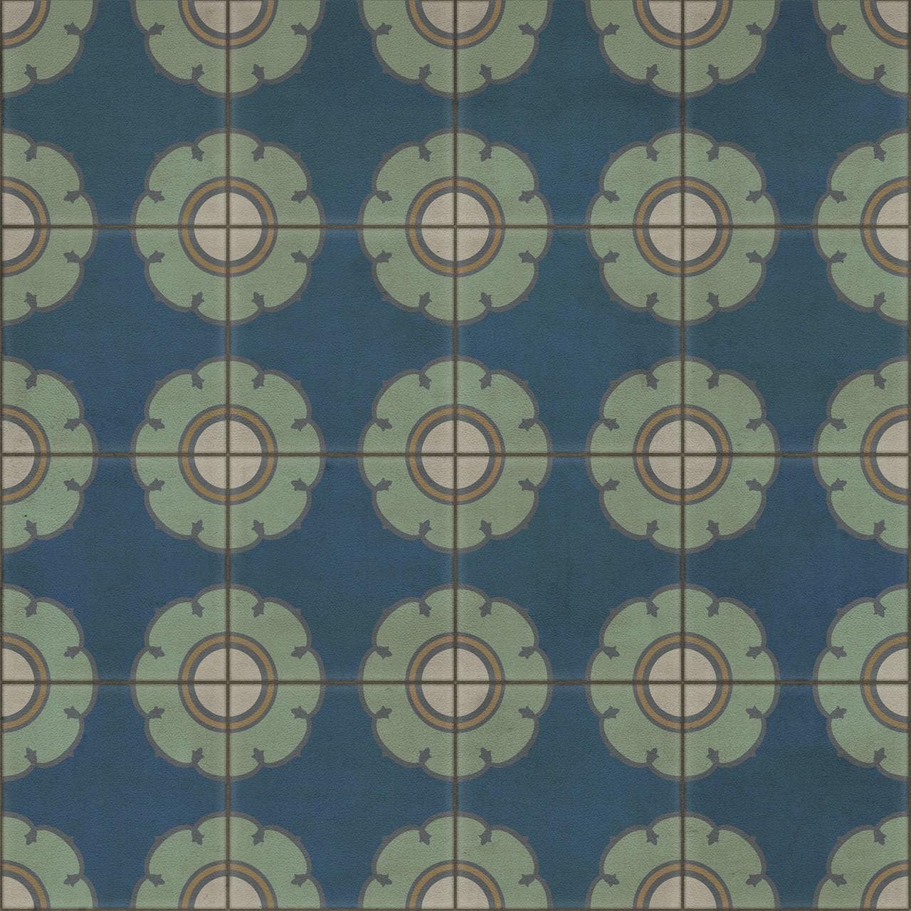 Pattern 78 Doris Day - vinyl floor cloth sizes 36x36, 48x48