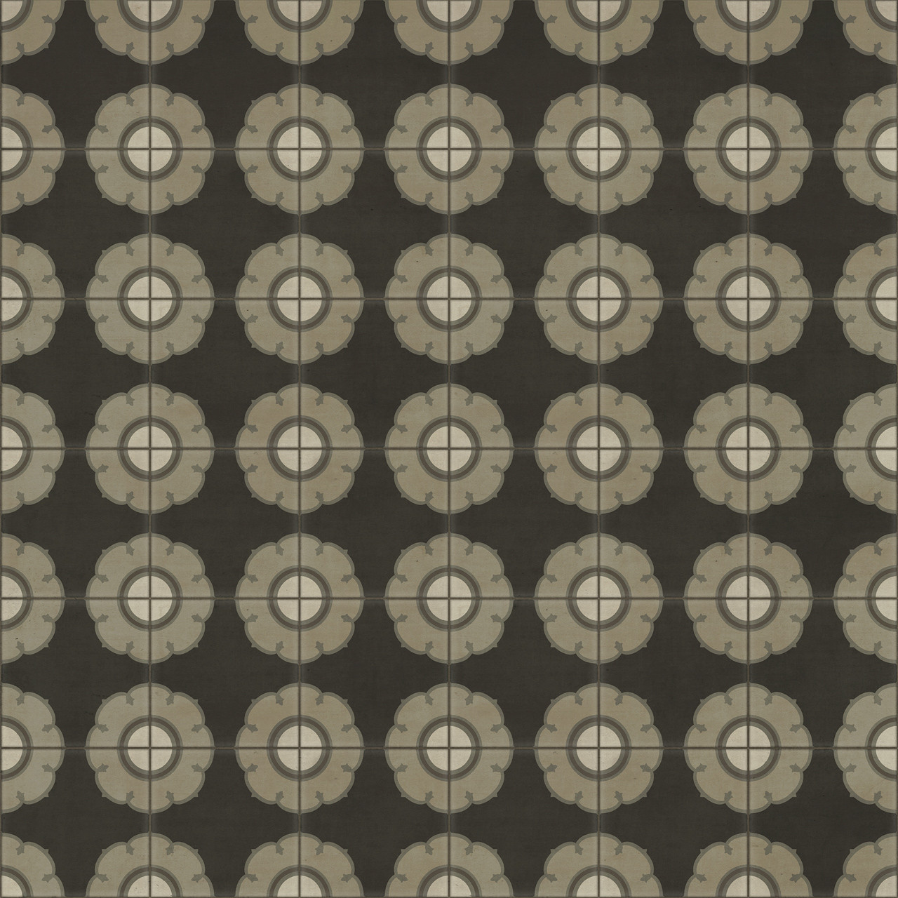 Pattern 78 Smoke Gets in Your Eyes - vinyl floor cloth sizes 84x84, 96x96, 120x120
