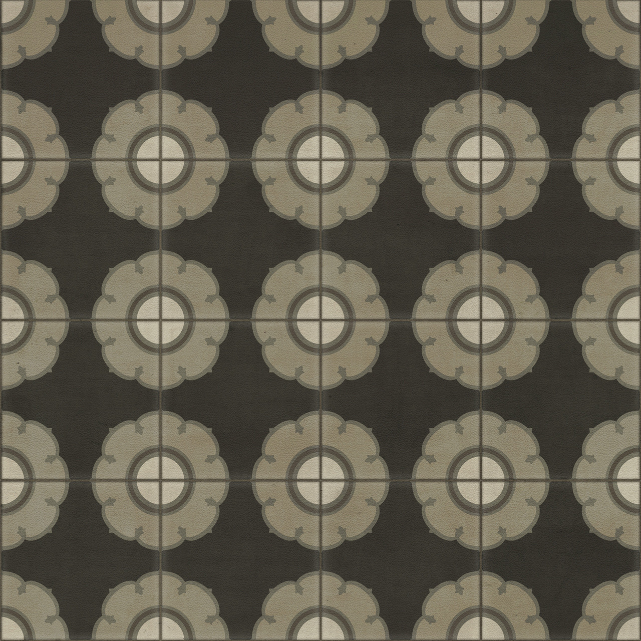 Pattern 78 Smoke Gets in Your Eyes - vinyl floor cloth sizes 36x36, 48x48
