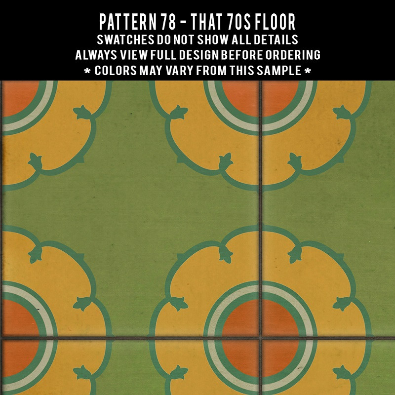 Pattern 78 That 70's Floor - vinyl floor cloth swatch sample