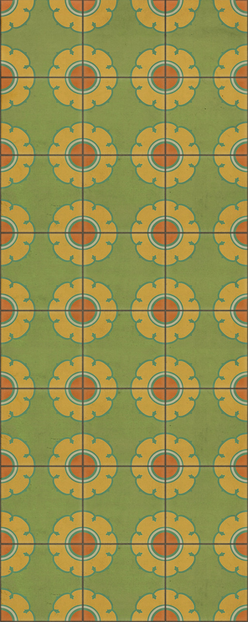 Pattern 78 That 70's Floor - vinyl floor cloth sizes 30x75, 36x90