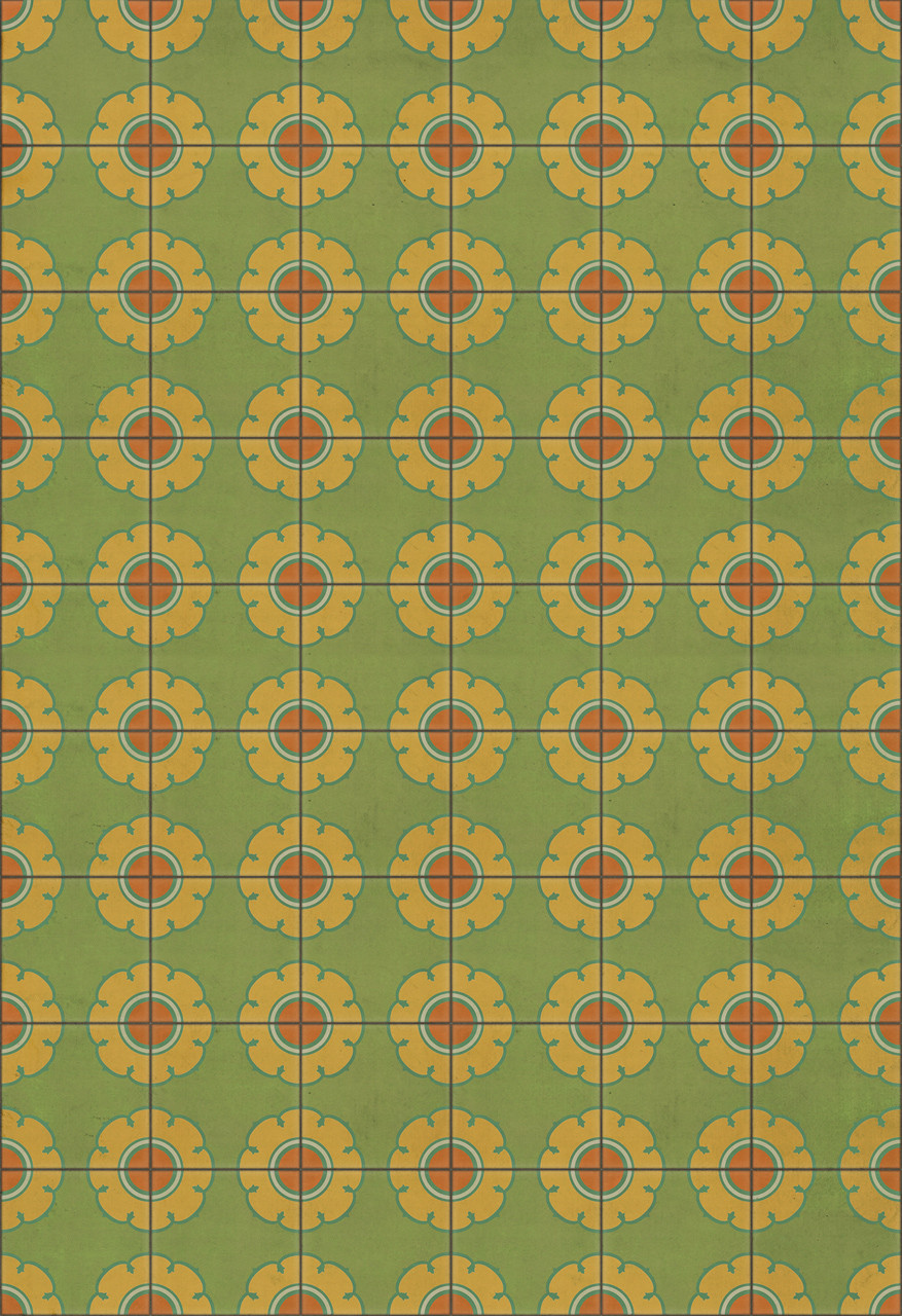 Pattern 78 That 70's Floor - vinyl floor cloth sizes 84x120, 96x140, 120x175