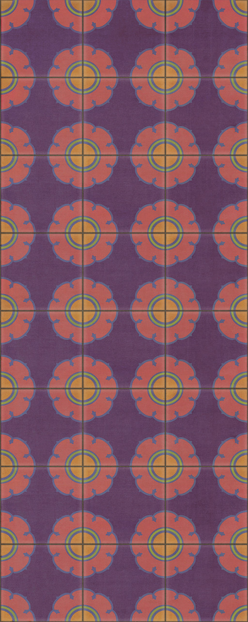 Pattern 78 Tutti Frutti - vinyl floor cloth sizes 30x75, 36x90