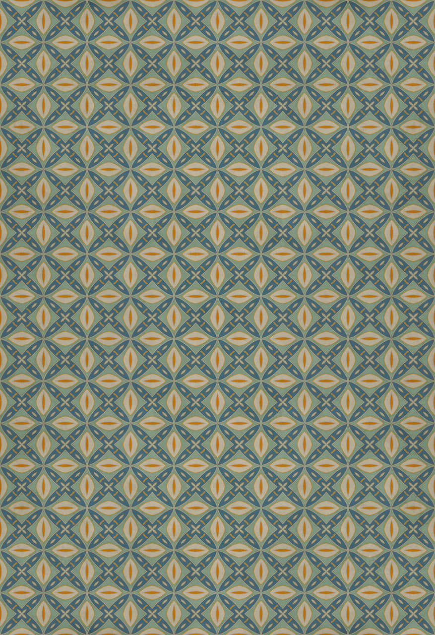 Pattern 82 Darling - vinyl floor cloth sizes 96x140, 120x175