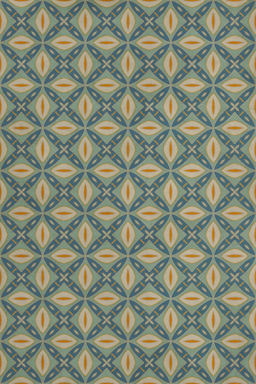 Pattern 82 Darling - vinyl floor cloth sizes 20x30, 24x36, 30x44, 38x56
