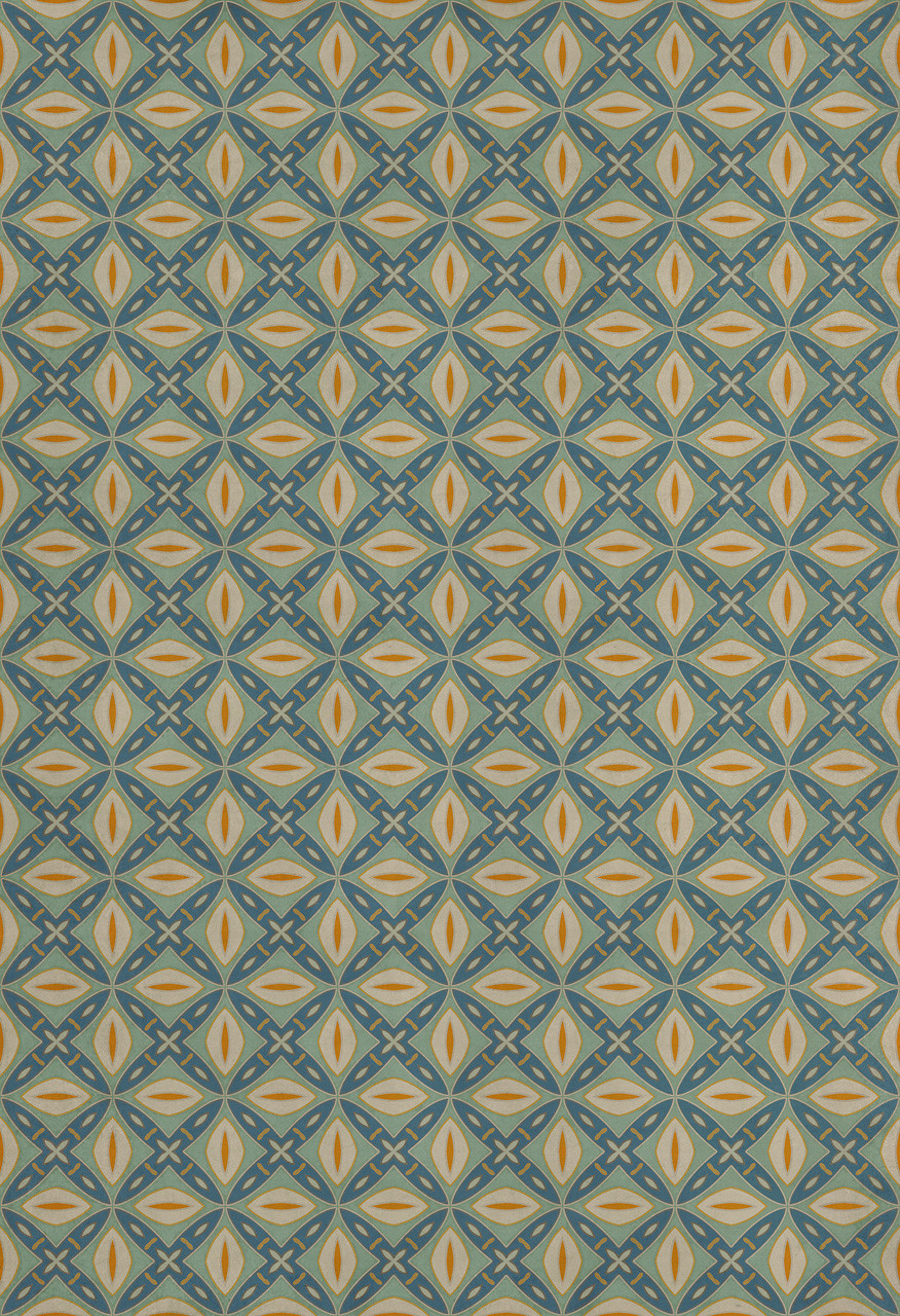 Pattern 82 Darling - vinyl floor cloth sizes 52x76, 70x102