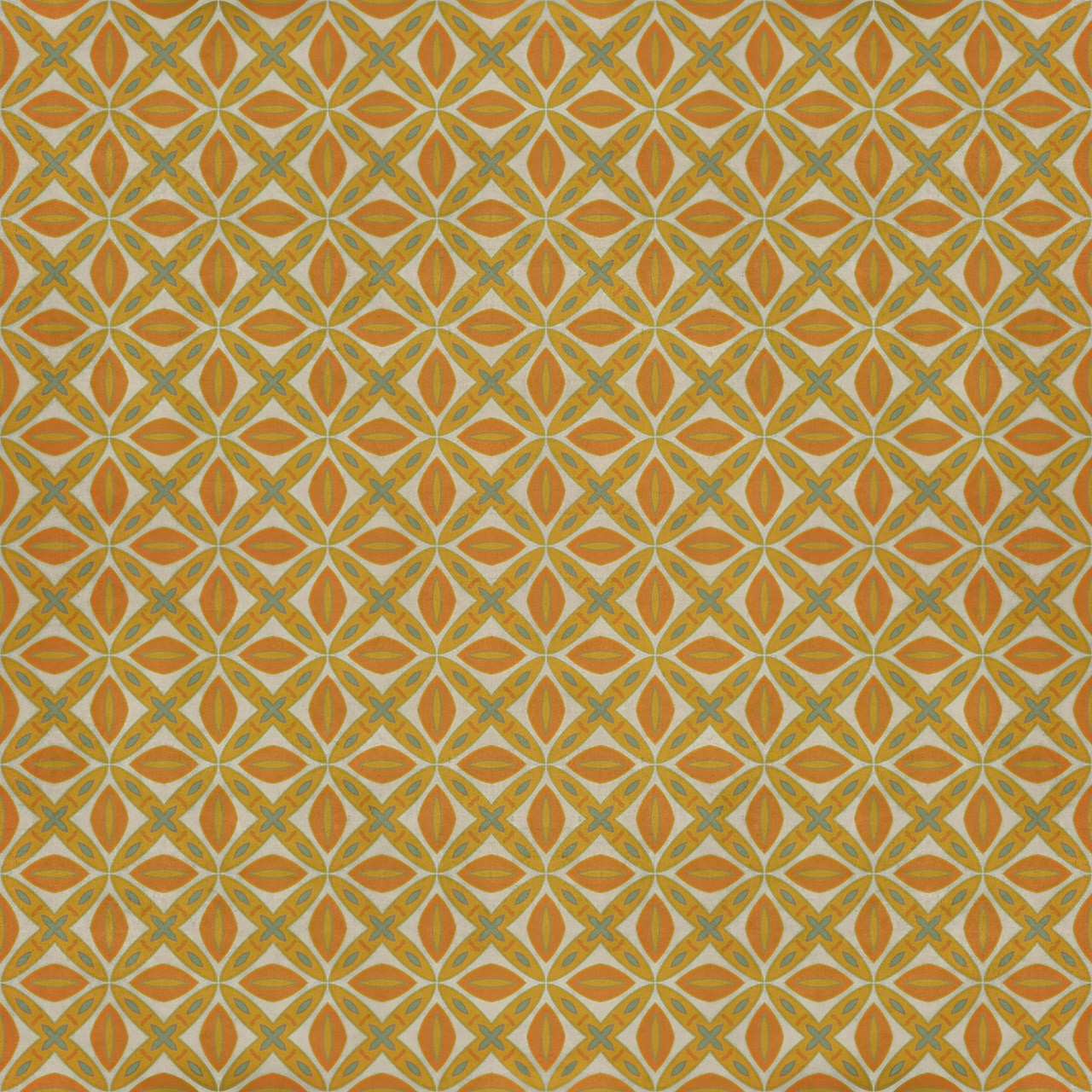Pattern 82 Tiger Lily - vinyl floor cloth sizes 84x84, 96x96, 120x120