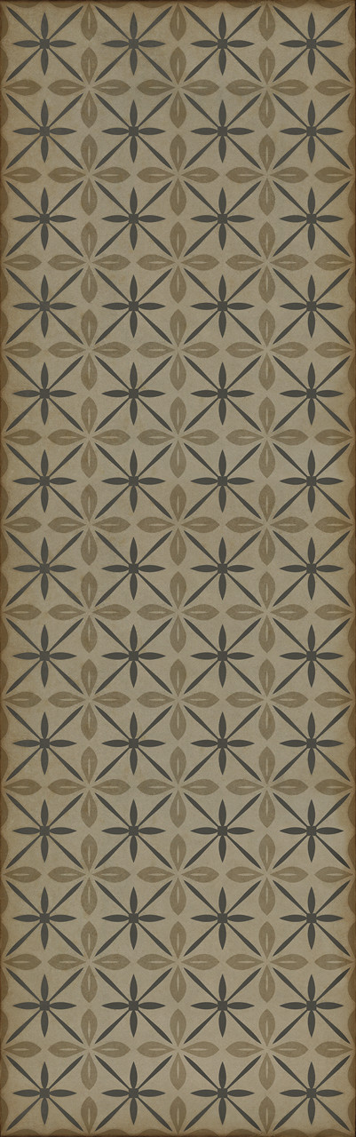 Pattern 81 Dining Car - vinyl floor cloth sizes 24x77, 30x96, 26x83, 36x115