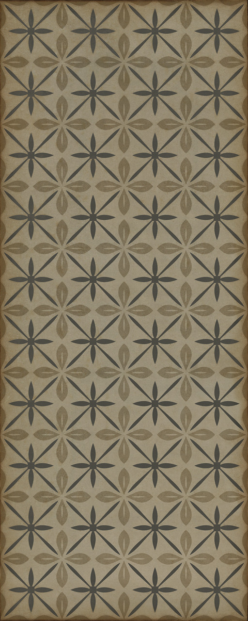 Pattern 81 Dining Car - vinyl floor cloth sizes 30x75, 36x90