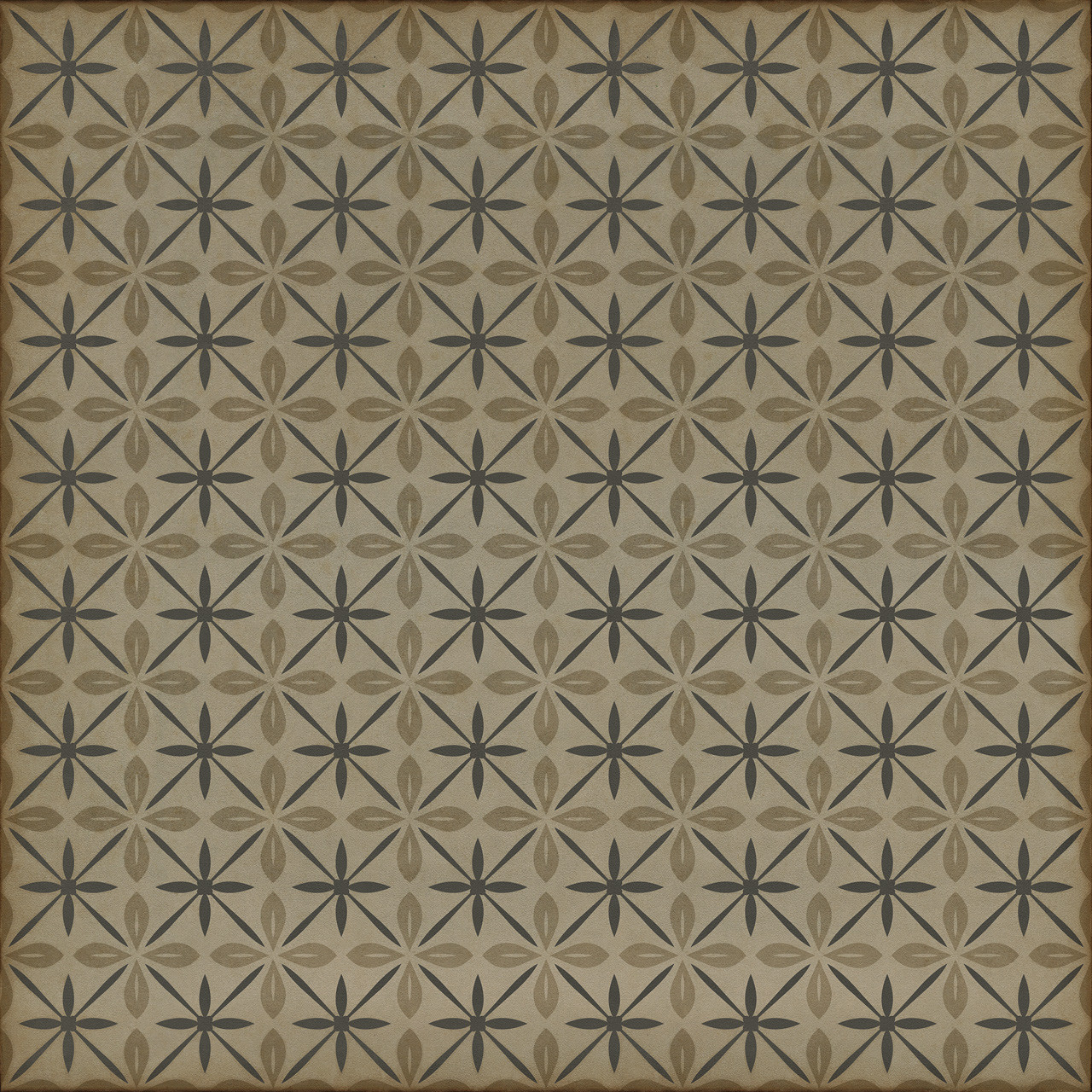 Pattern 81 Dining Car - vinyl floor cloth sizes 60x60, 72x72