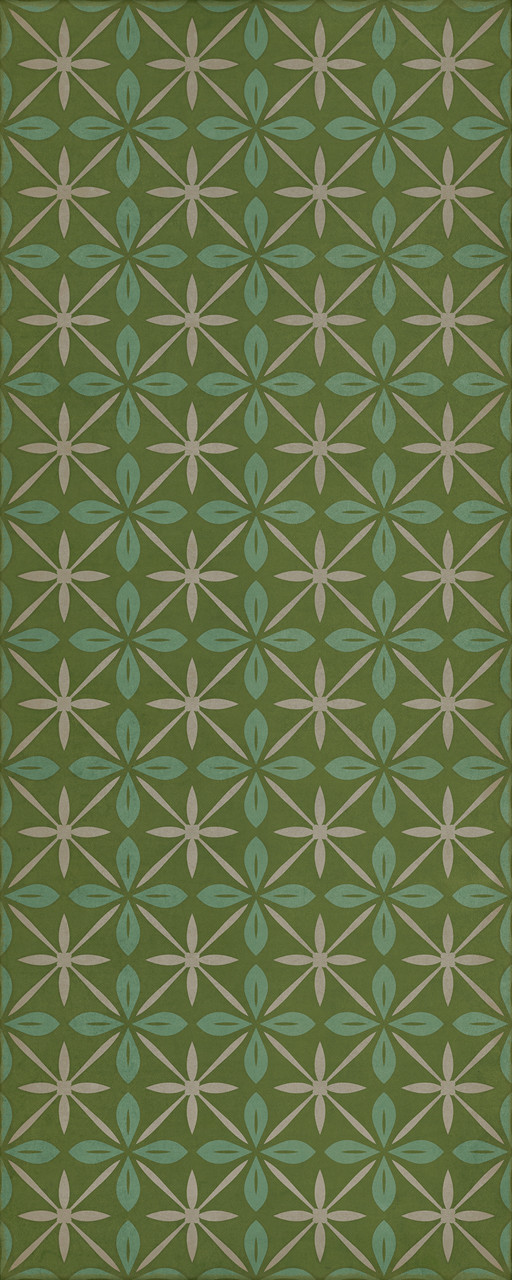 Pattern 81 Downtown Diner - vinyl floor cloth sizes 30x75, 36x90