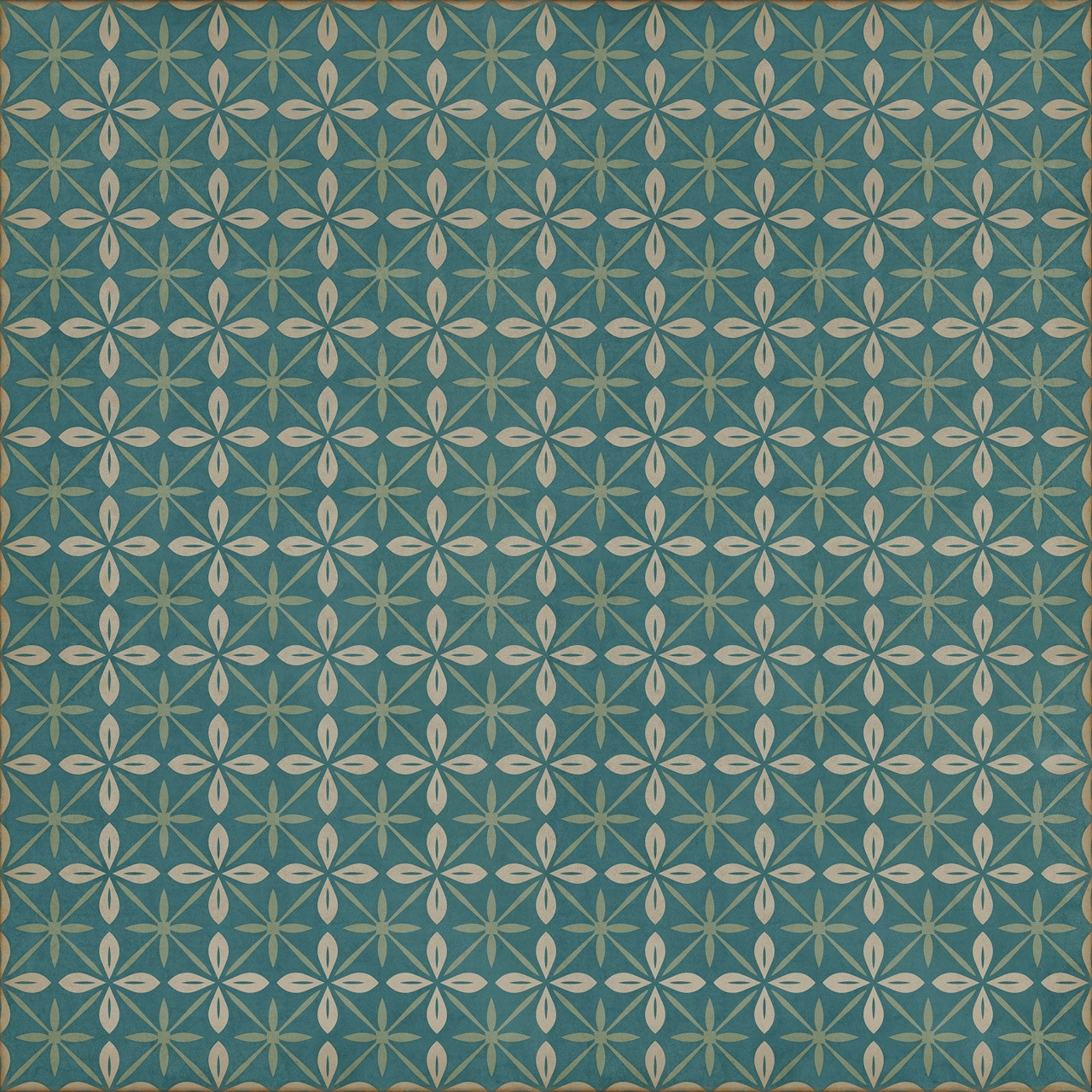 Pattern 81 Oceanside Inn - vinyl floor cloth sizes 84x84, 96x96, 120x120