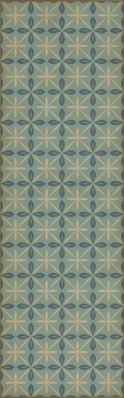 Pattern 81 Skyside Diner - vinyl floor cloth sizes 26x83, 36x115