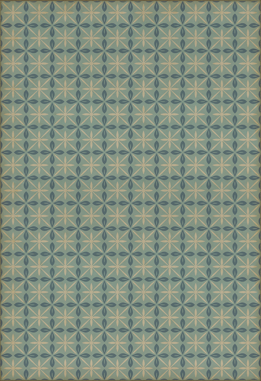 Pattern 81 Skyside Diner - vinyl floor cloth sizes 96x140, 120x175