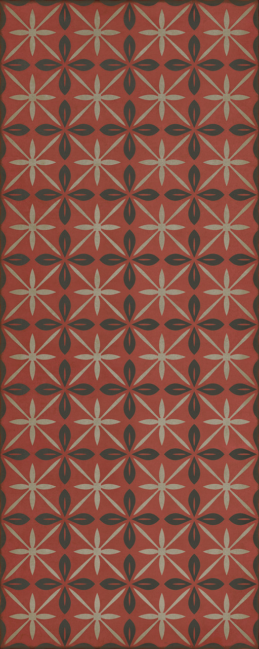 Pattern 81 The Atomic Diner - vinyl floor cloth sizes 30x75, 36x90