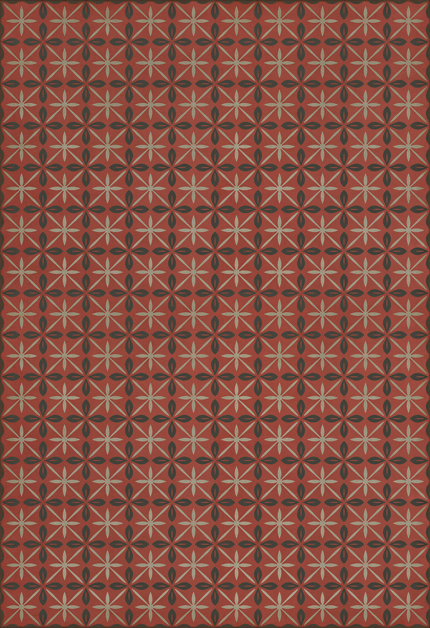 Pattern 81 The Atomic Diner - vinyl floor cloth sizes 96x140, 120x175