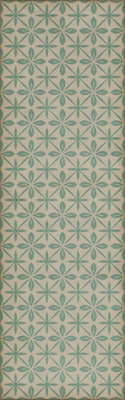 Pattern 81 The Bluebird Cafe - vinyl floor cloth sizes 26x83, 36x115