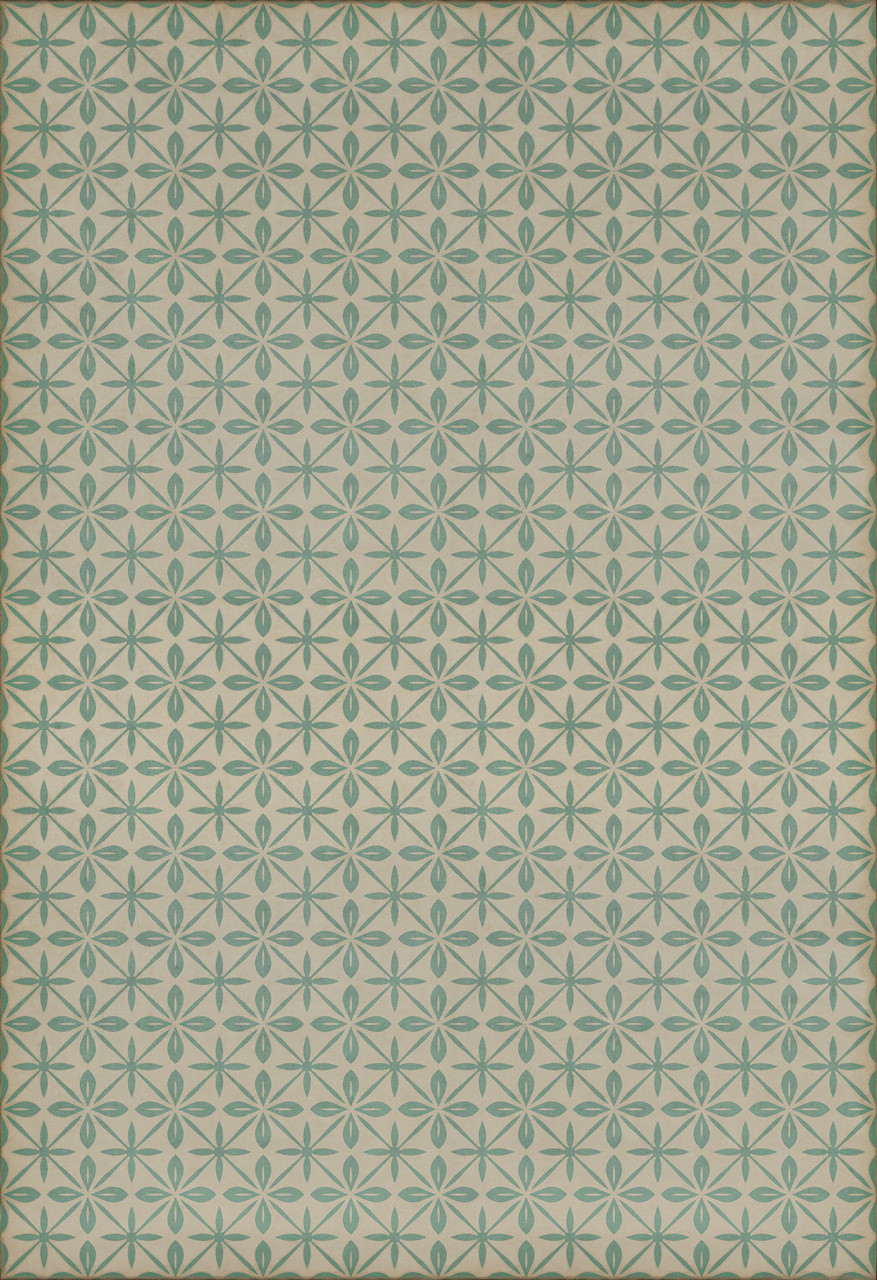 Pattern 81 The Bluebird Cafe - vinyl floor cloth sizes 96x140, 120x175