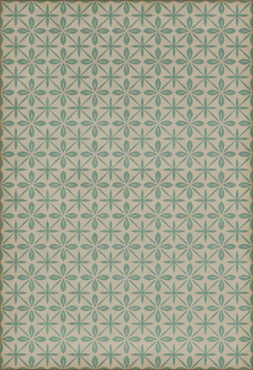 Pattern 81 The Bluebird Cafe - vinyl floor cloth sizes 52x76, 70x102