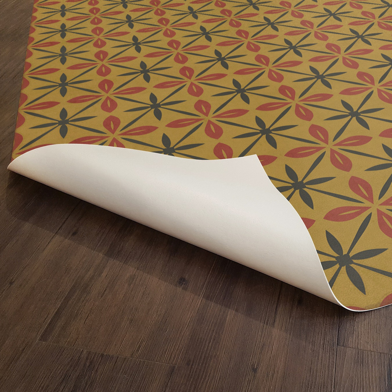 Pattern 81 The Courtside Stop - vinyl floor cloth underside