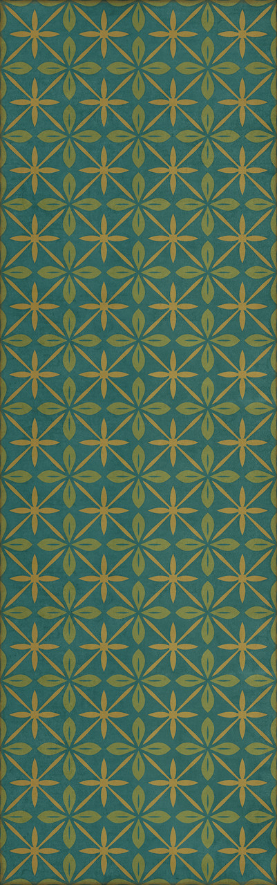 Pattern 81 The Garden Room - vinyl floor cloth sizes 26x83, 36x115