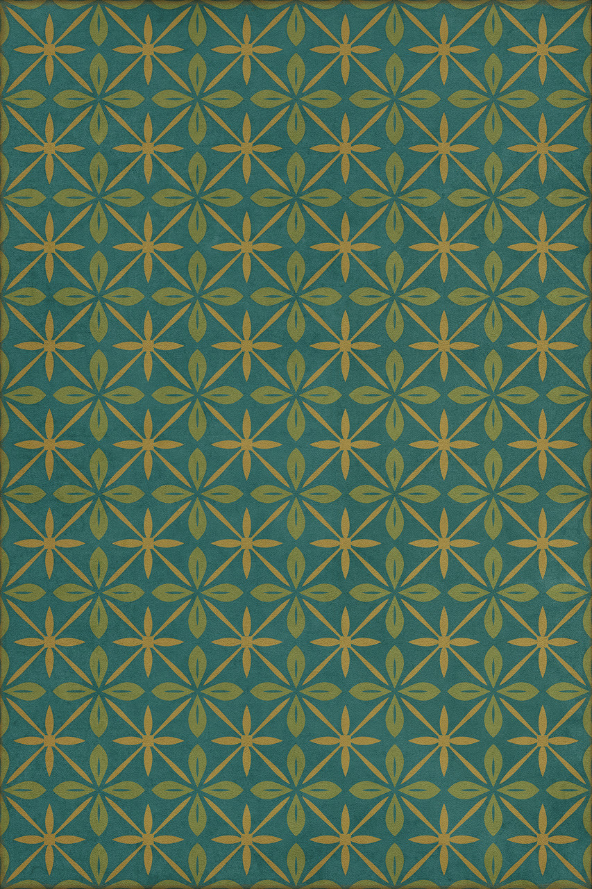 Pattern 81 The Garden Room - vinyl floor cloth sizes 20x30, 24x36, 30x44, 38x56