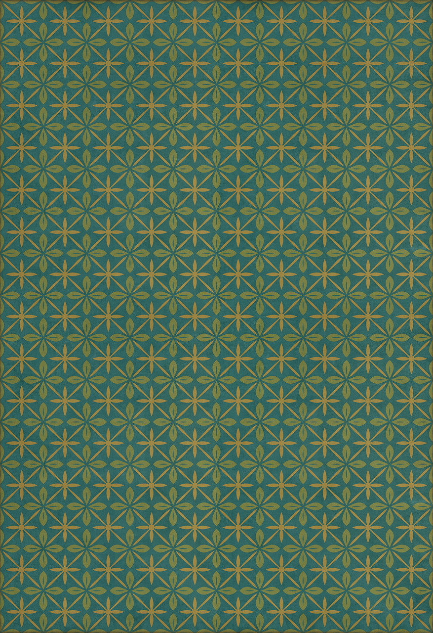 Pattern 81 The Garden Room - vinyl floor cloth sizes 96x140, 120x175
