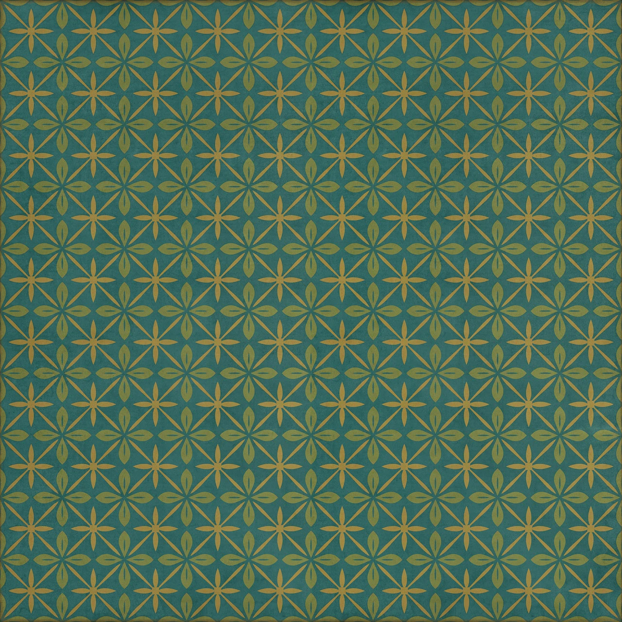 Pattern 81 The Garden Room - vinyl floor cloth sizes 96x96, 120x120