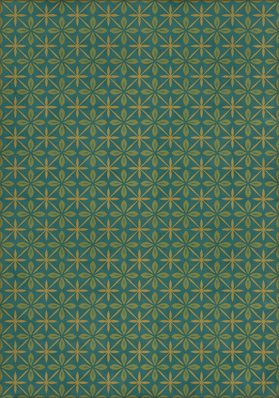 Pattern 81 The Garden Room - vinyl floor cloth size 84x120