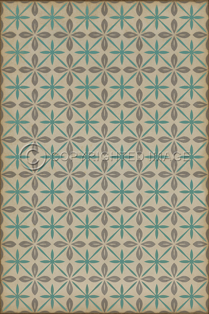 Pattern 81 The Soda Fountain - vinyl floor cloth sizes 20x30, 24x36, 30x44, 38x56