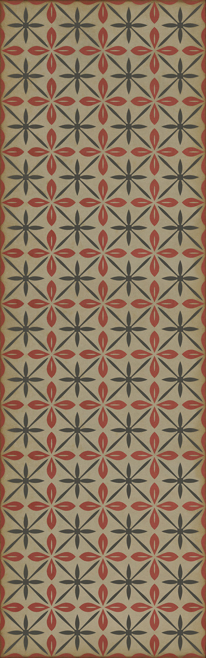 Pattern 81 The Soda Jerk - vinyl floor cloth sizes 26x83, 36x115