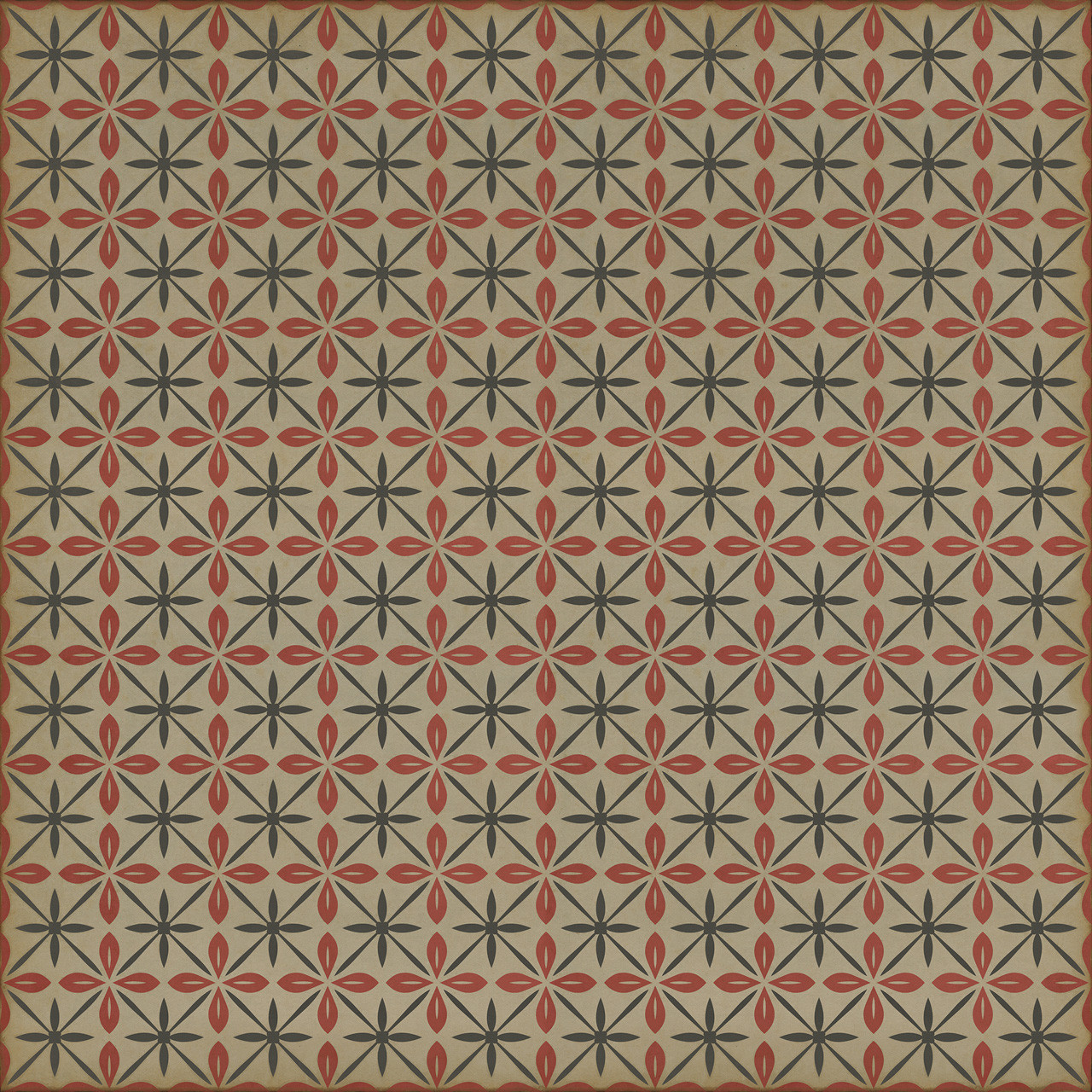 Pattern 81 The Soda Jerk - vinyl floor cloth sizes 84x84, 96x96, 120x120