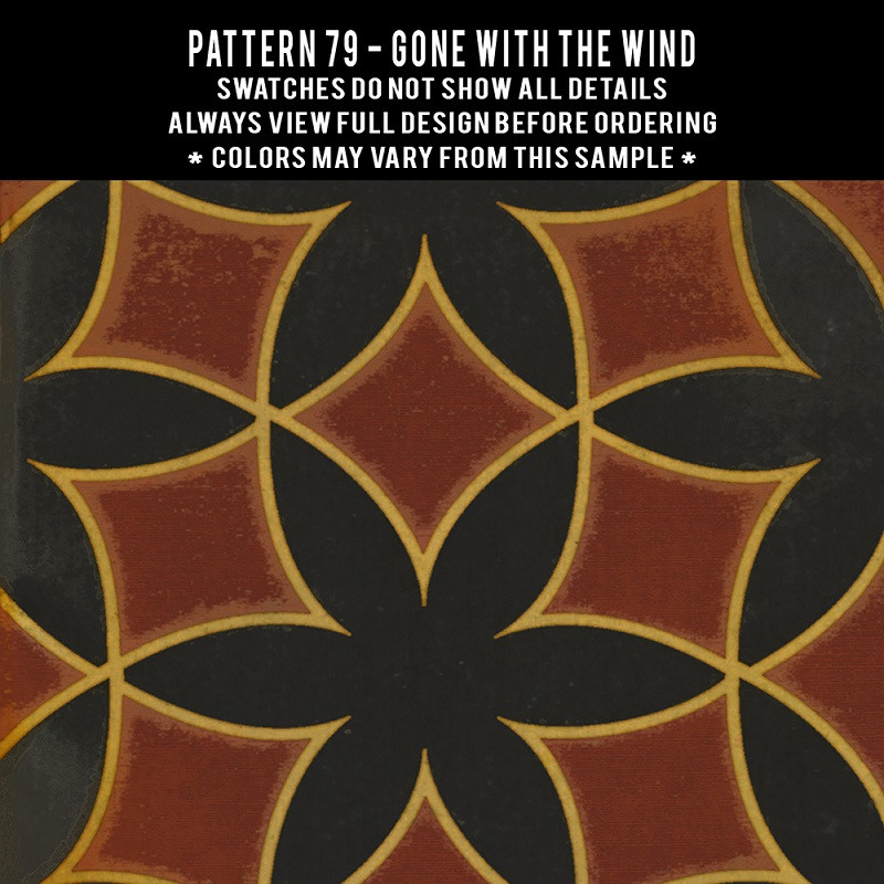 Pattern 79 Gone With the Wind - vinyl floor cloth swatch sample