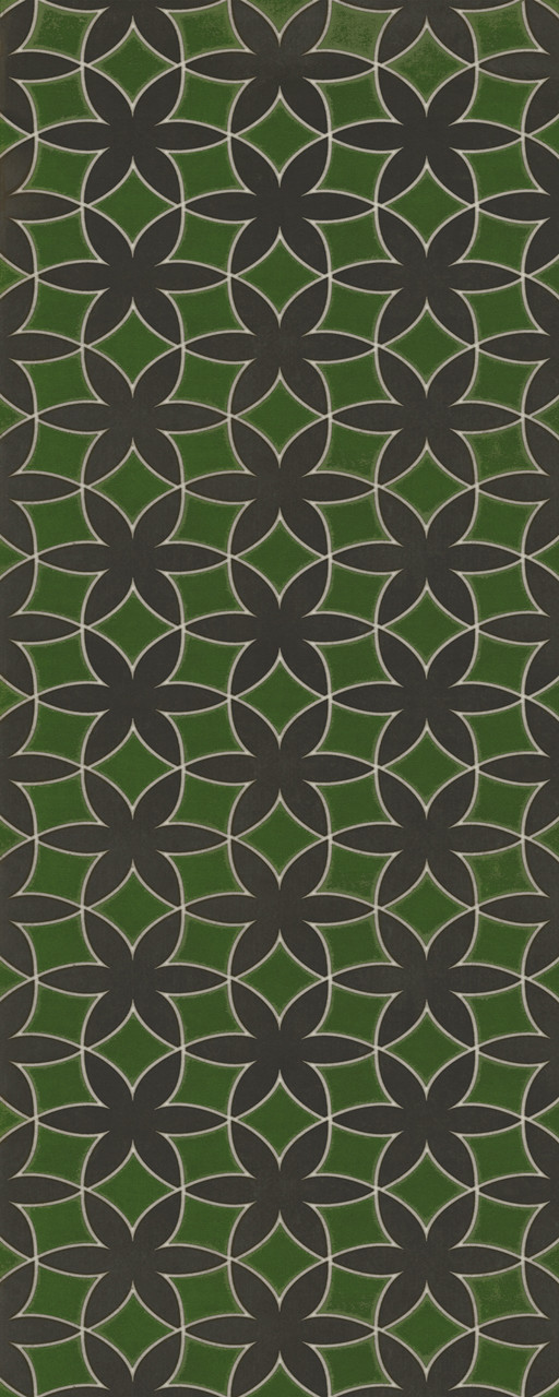 Pattern 79 How Green was my Valley - vinyl floor cloth sizes 30x75, 36x90