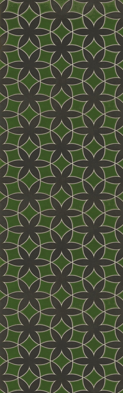 Pattern 79 How Green was my Valley - vinyl floor cloth sizes 26x83, 36x115