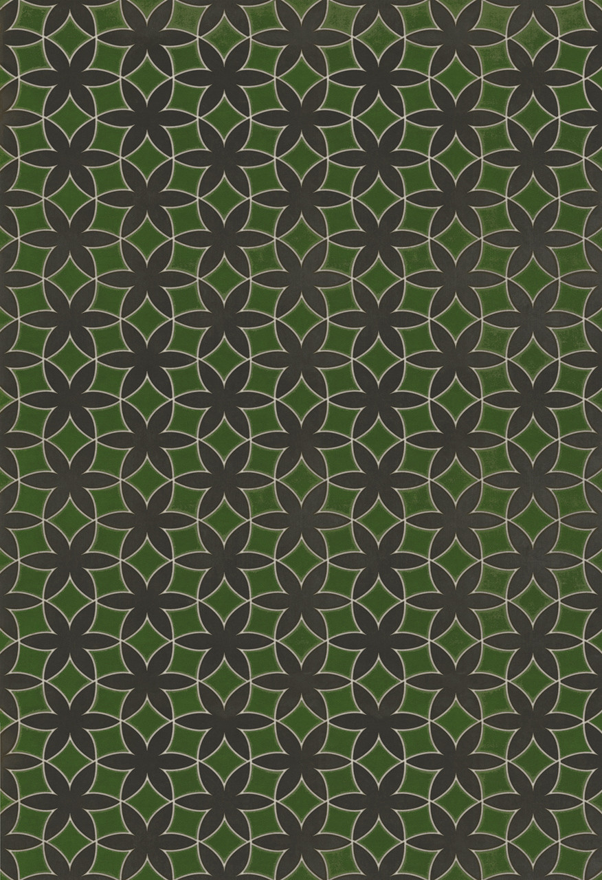 Pattern 79 How Green was my Valley - vinyl floor cloth sizes 52x76. 70x102
