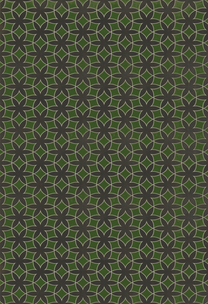Pattern 79 How Green was my Valley - vinyl floor cloth sizes 96x140, 120x175