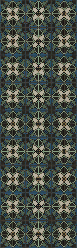 Pattern 80 Bette Davis - vinyl floor cloth sizes 24x77, 30x96, 26x83, 36x115