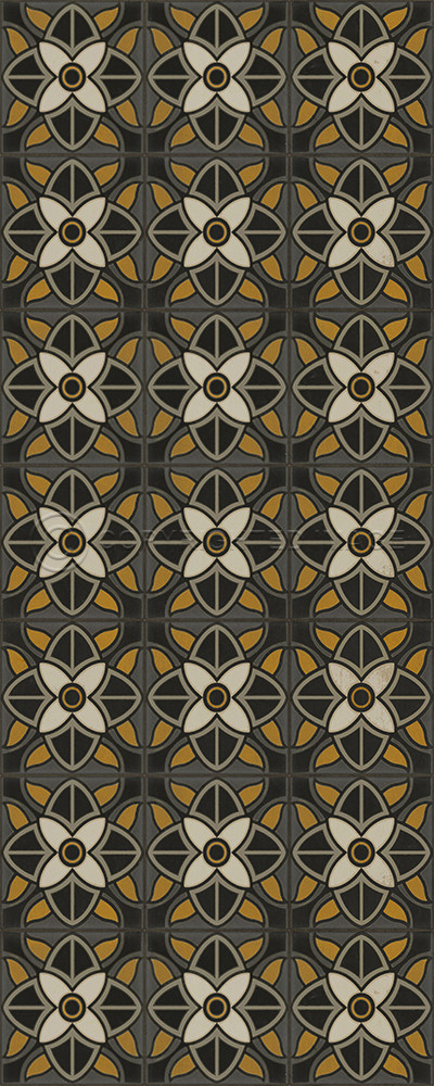 Pattern 80 Greta Garbo - vinyl floor cloth sizes 30x75, 36x90