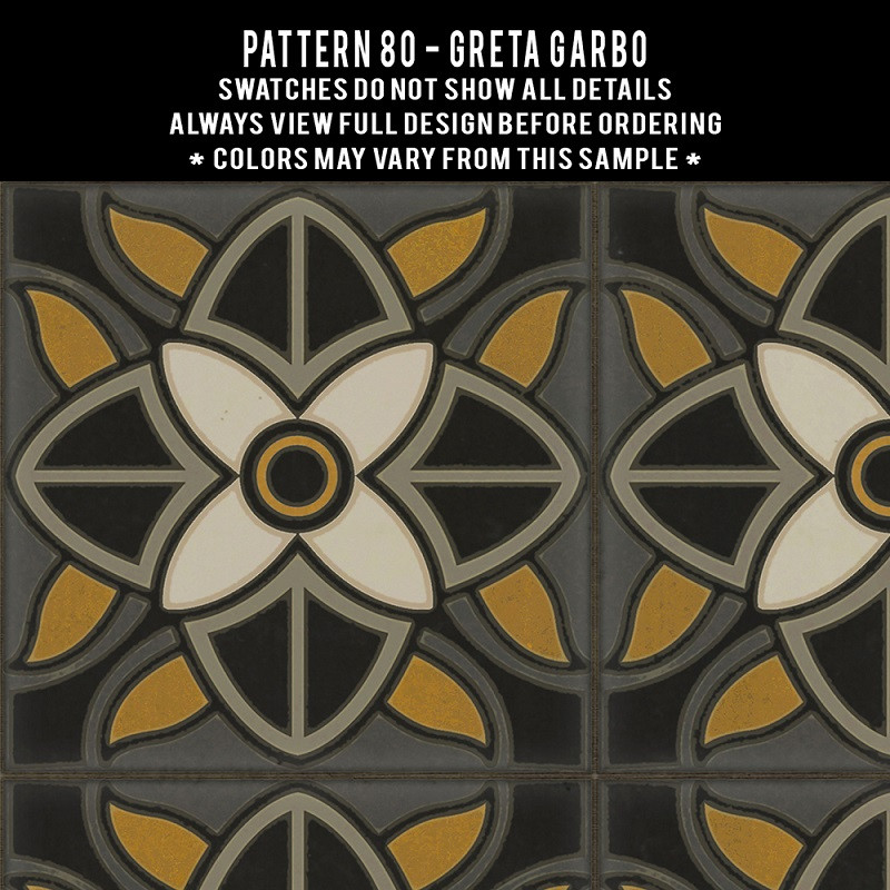 Pattern 80 Greta Garbo - vinyl floor cloth swatch sample