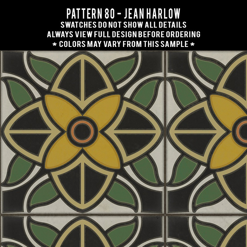 Pattern 80 Jean Harlow - vinyl floor cloth swatch sample