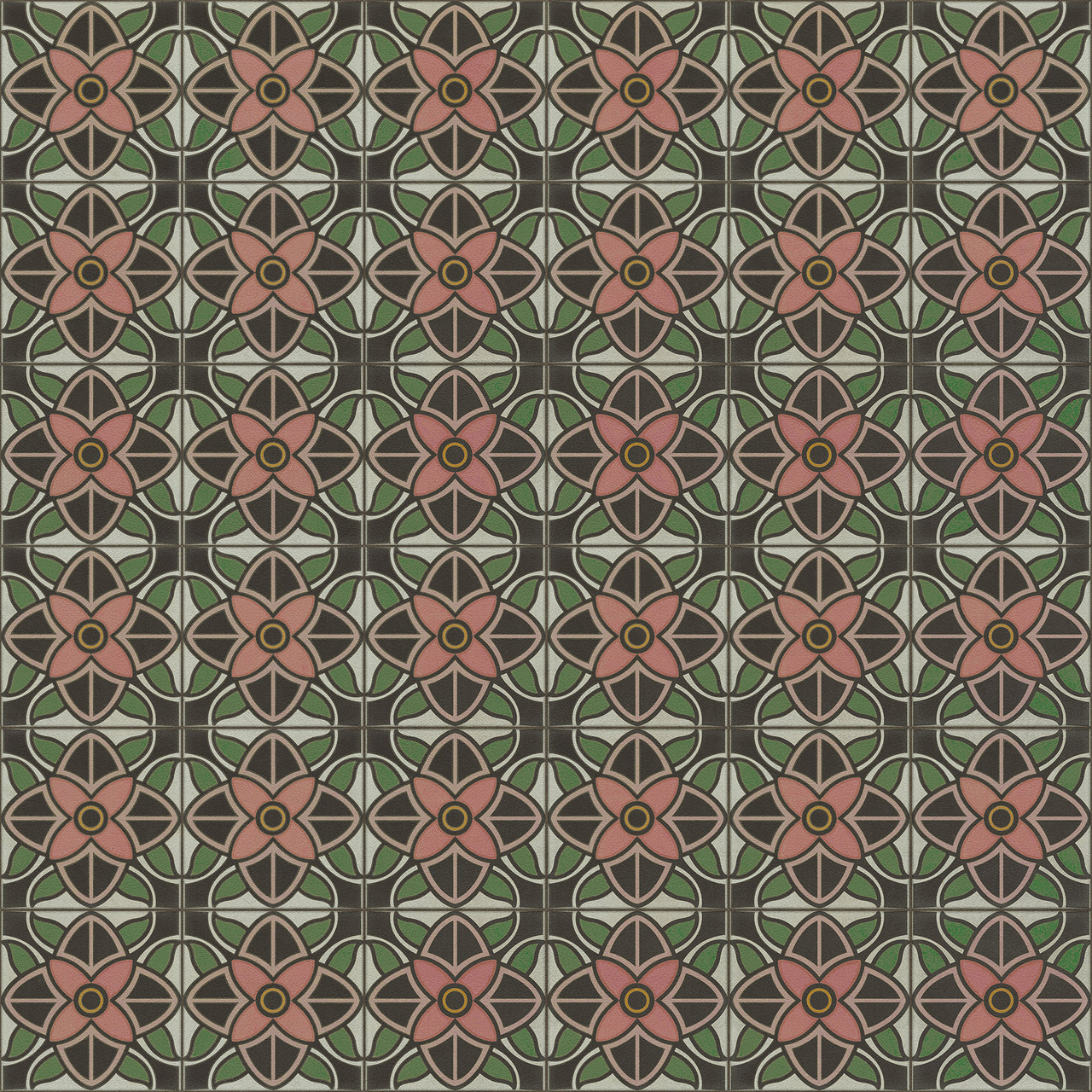 Pattern 80 Shirley Temple - vinyl floor cloth size 84x84