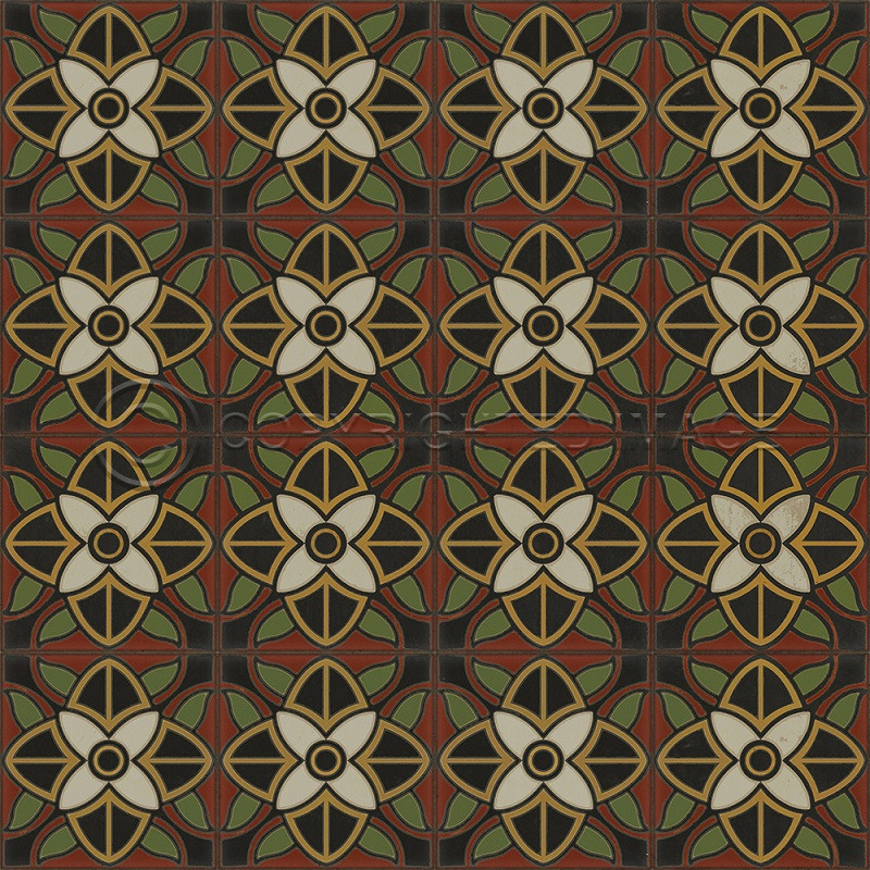 Pattern 80 Sophia Loren - vinyl floor cloth sizes 36x36, 48x48