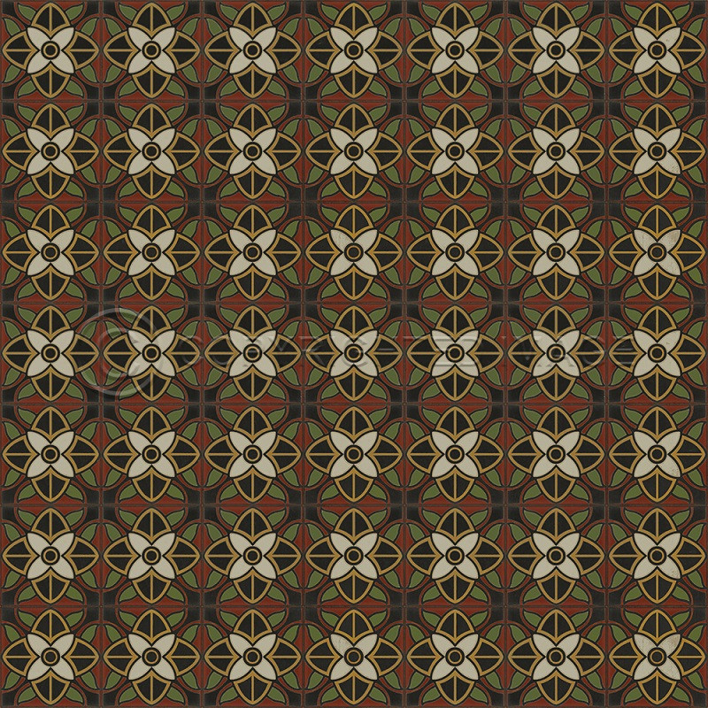 Pattern 80 Sophia Loren - vinyl floor cloth sizes 84x84, 96x96, 120x120