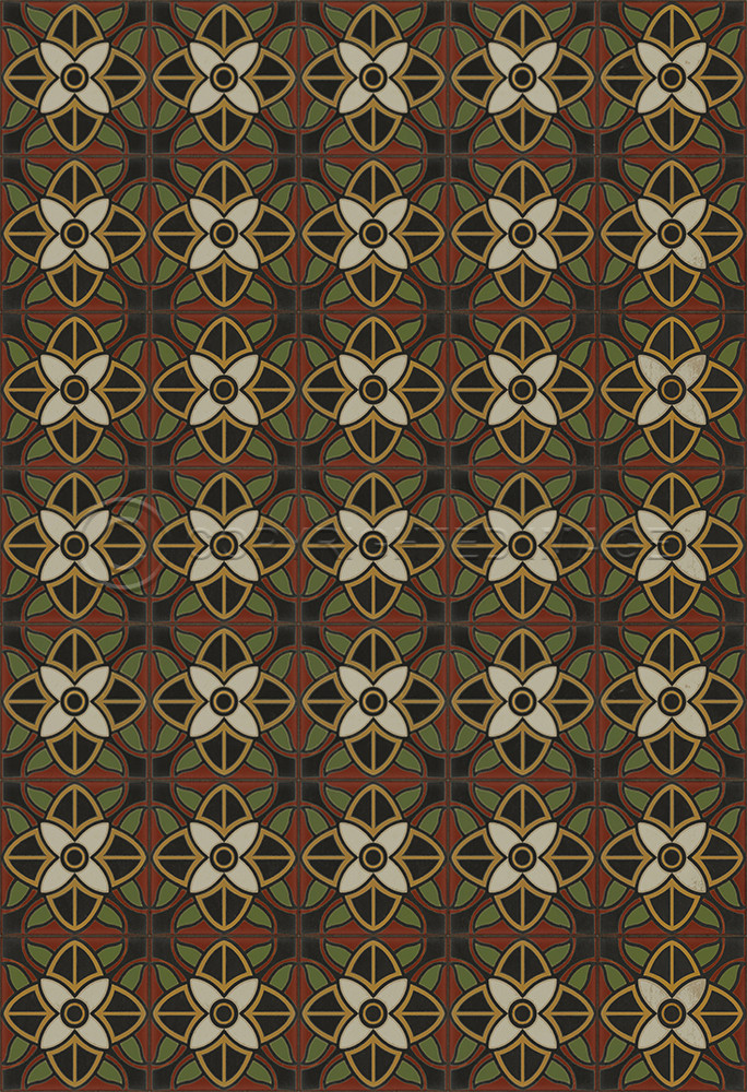 Pattern 80 Sophia Loren - vinyl floor cloth sizes 52x76, 70x102