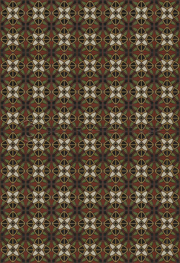 Pattern 80 Sophia Loren - vinyl floor cloth sizes 96x140, 120x175