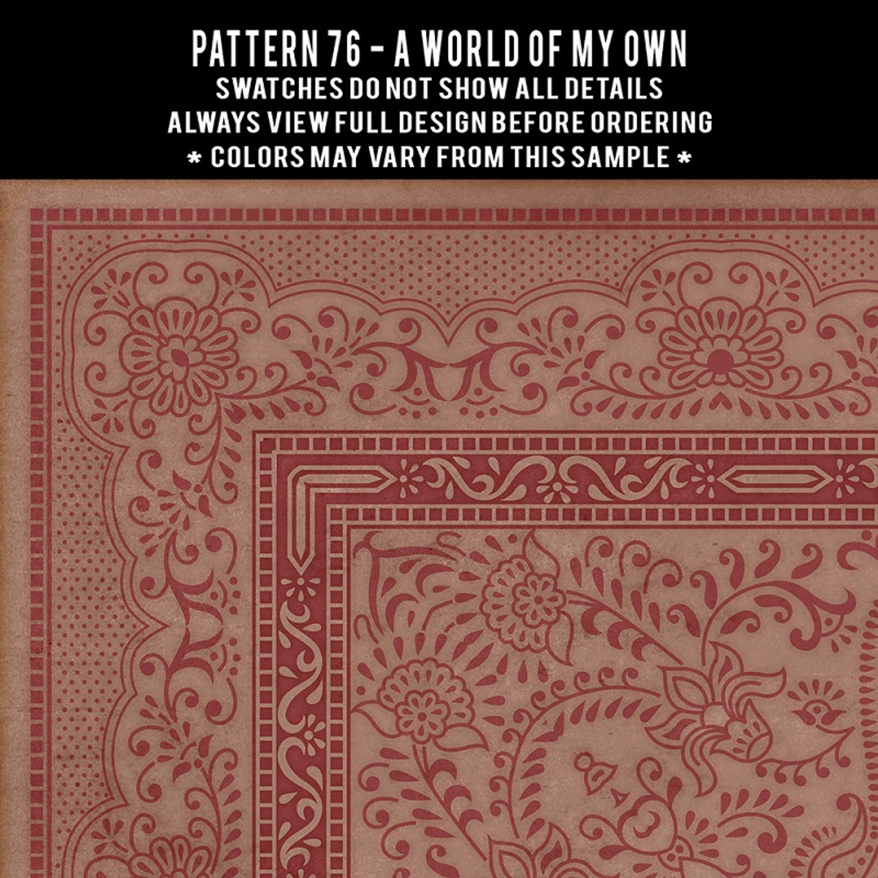Swatches for Pattern 76 - vinyl floor cloths