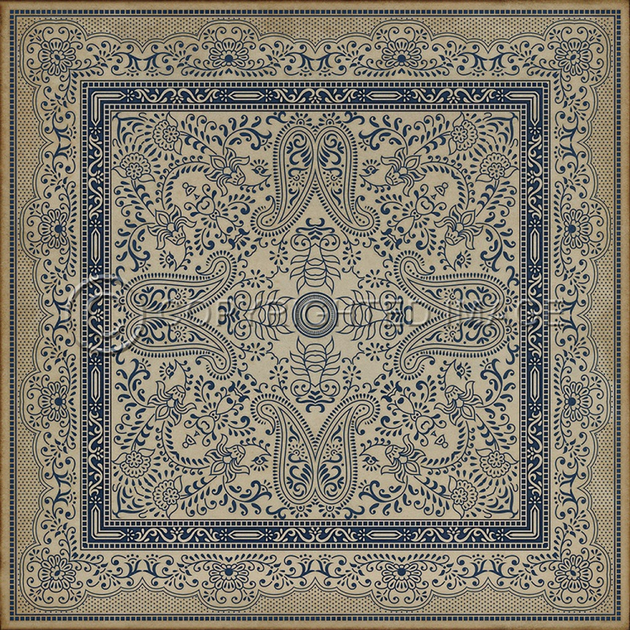 Pattern 77 vinyl floor cloth