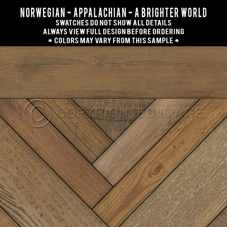 Appalachian: A Brighter World - vinyl floor cloth swatch sample